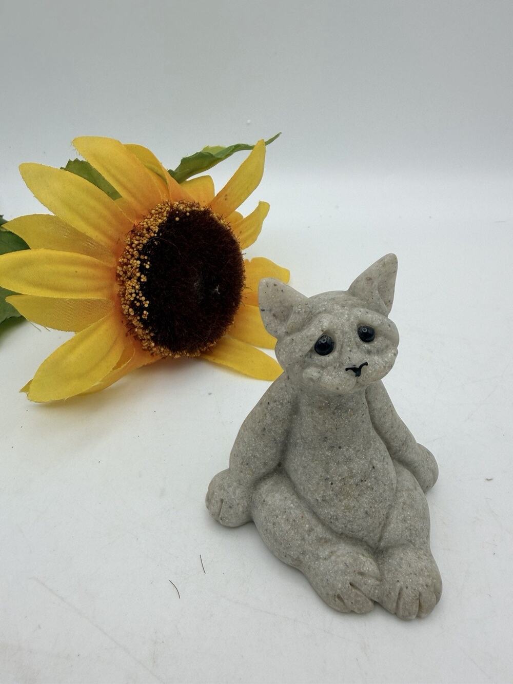 Vintage 2000 Second Nature Design Quarry Critters Carl The Cat 2 1/4" Tall .